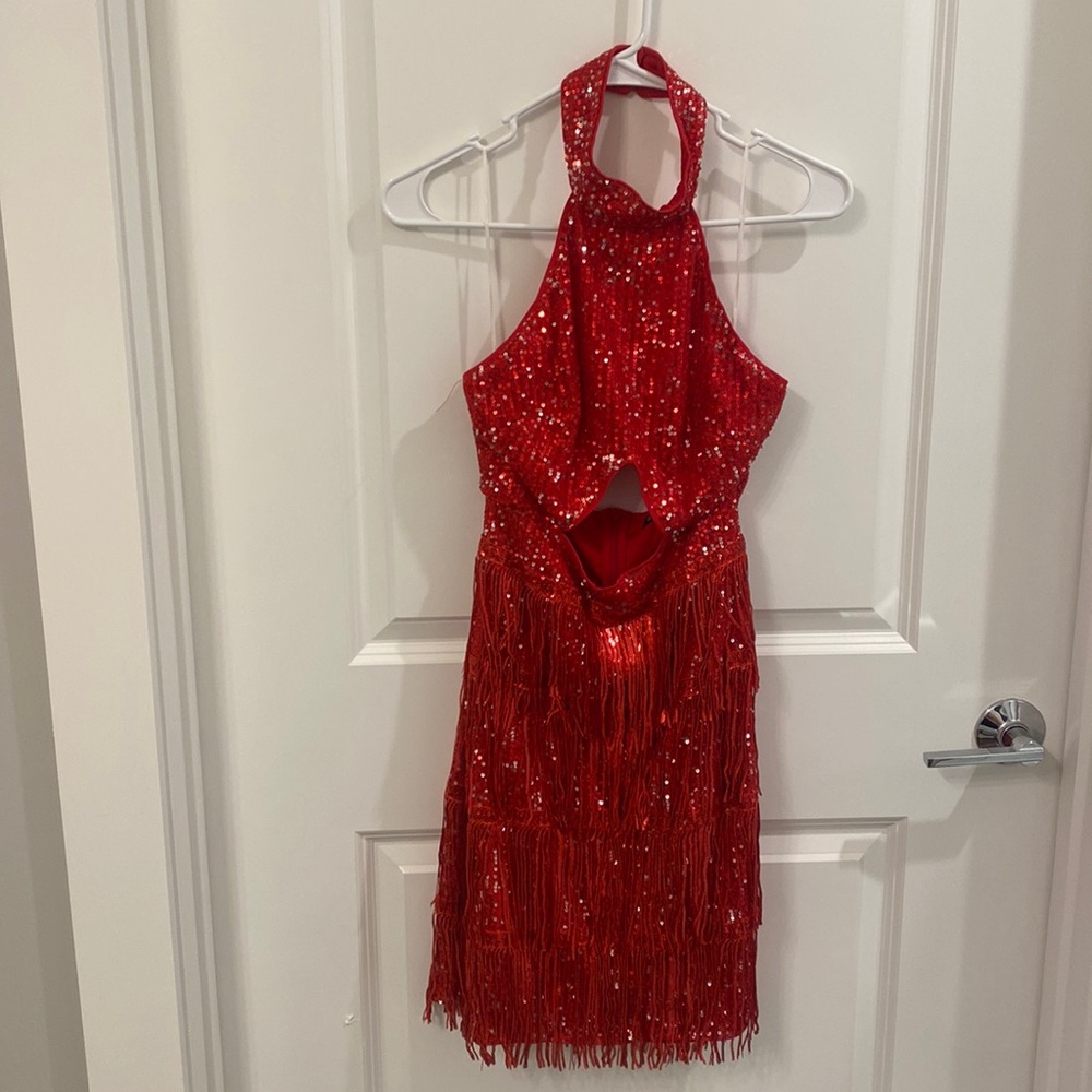 Size medium red sequin dress